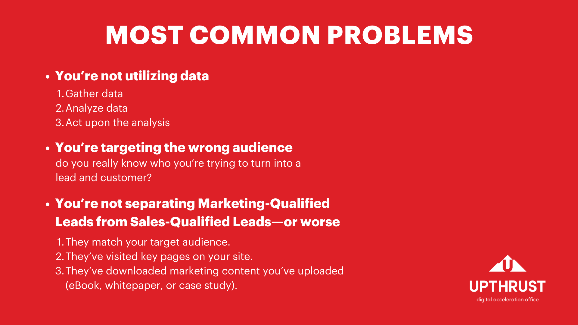 Most common growth hacking problems