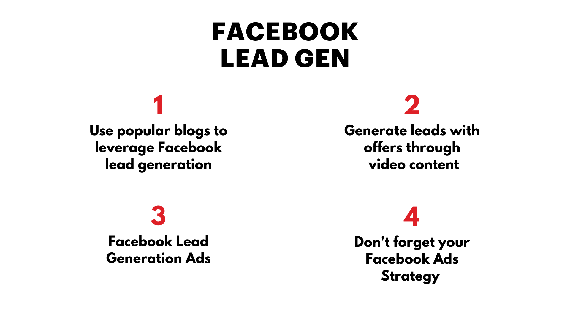4 Ways to generate more leads on Facebook