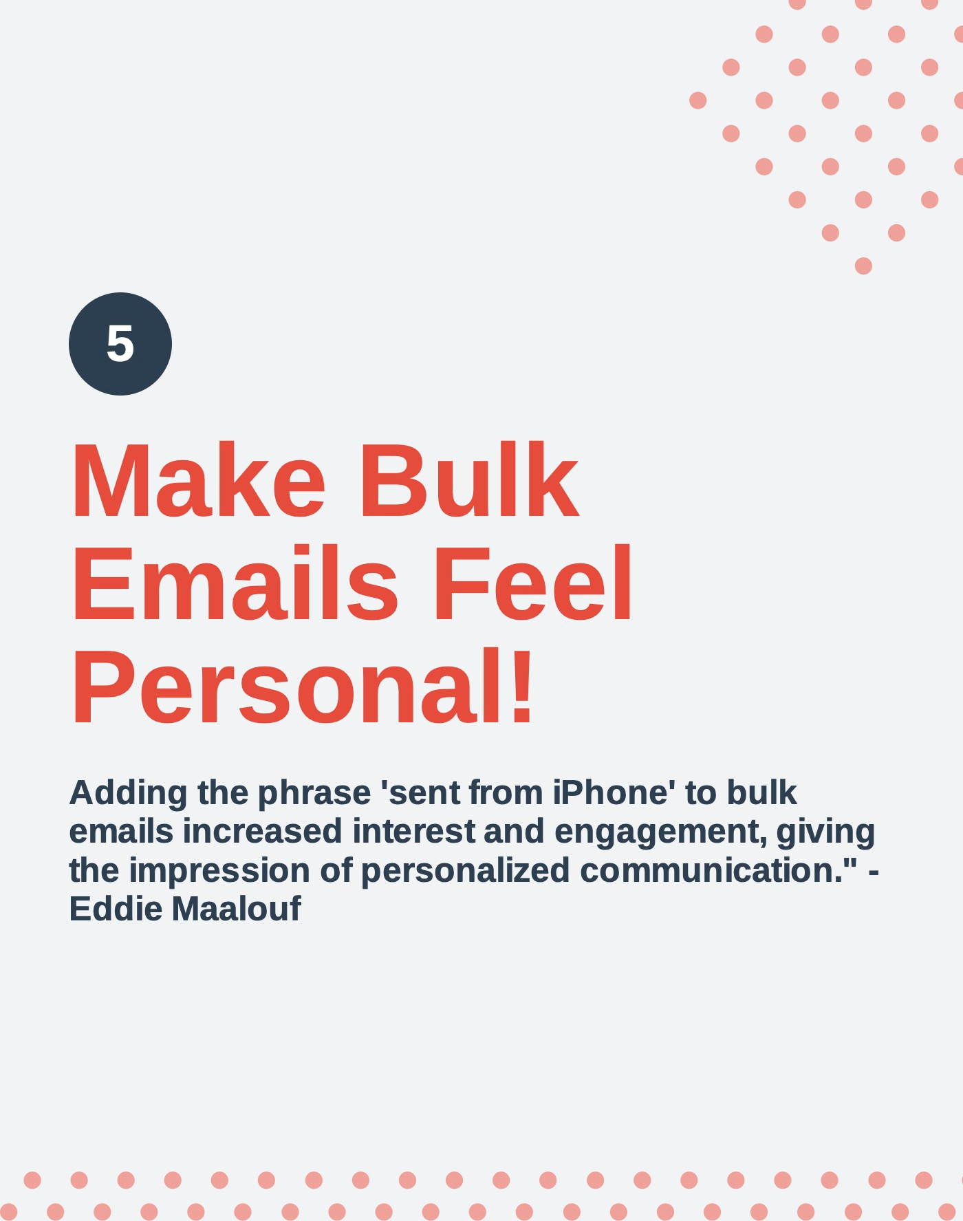 Personalise your emails - Eddie Mallouf