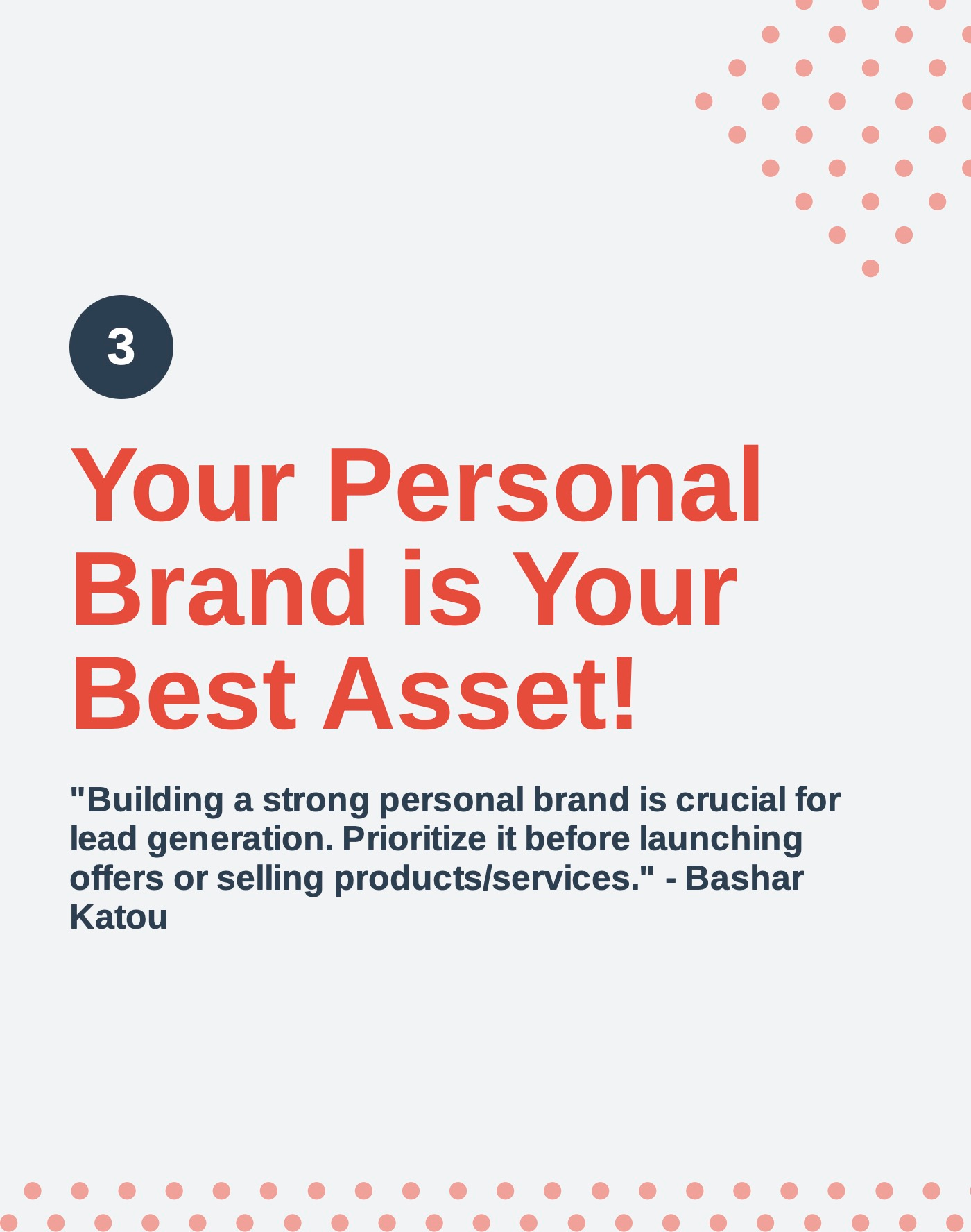 Build a strong personal brand - Bashar Katou